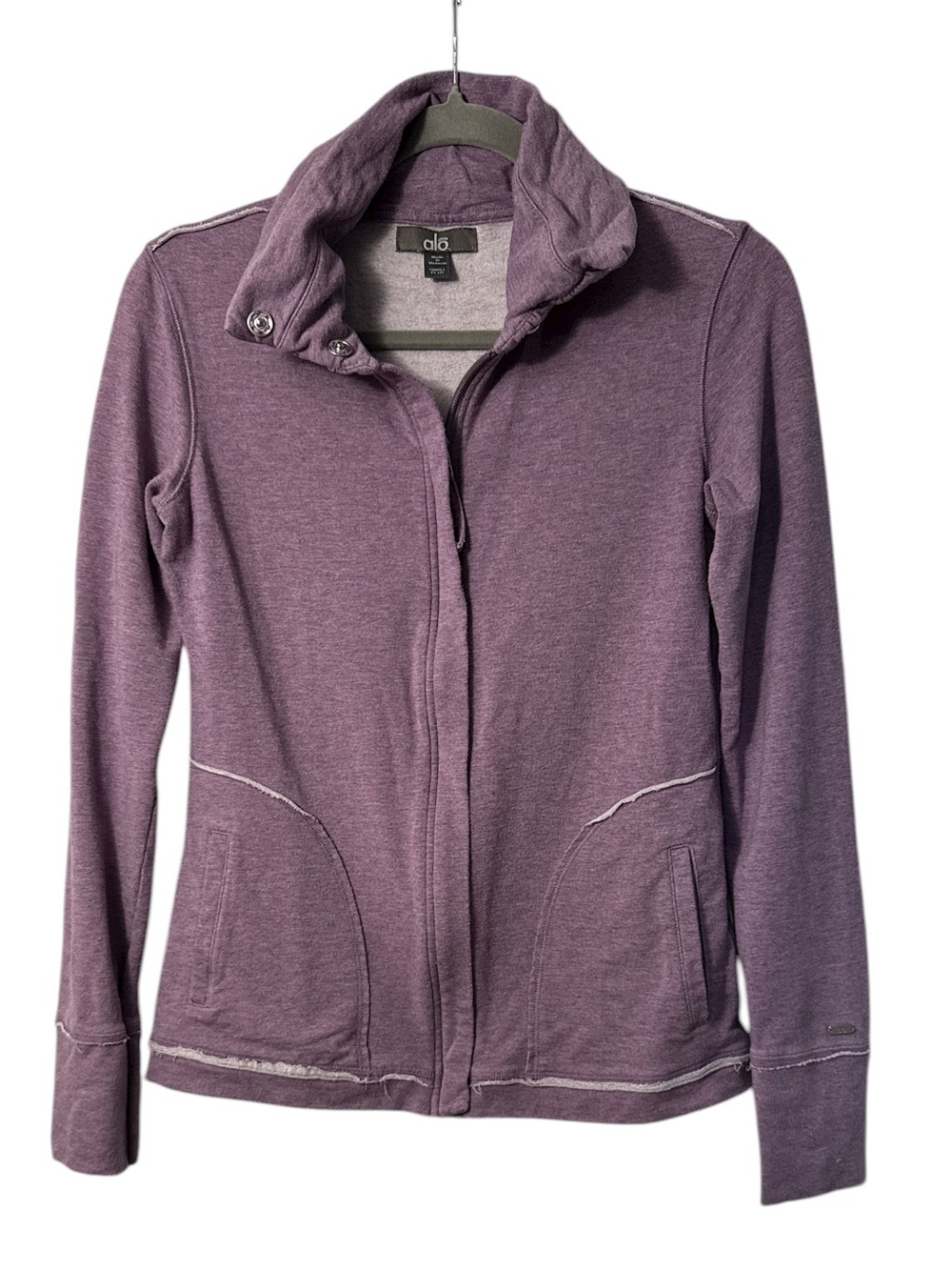 Alo Full Zip Funnel Neck Sweater